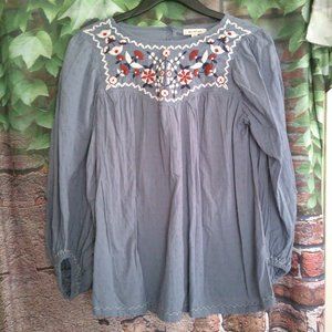 Embroidered Boho Top